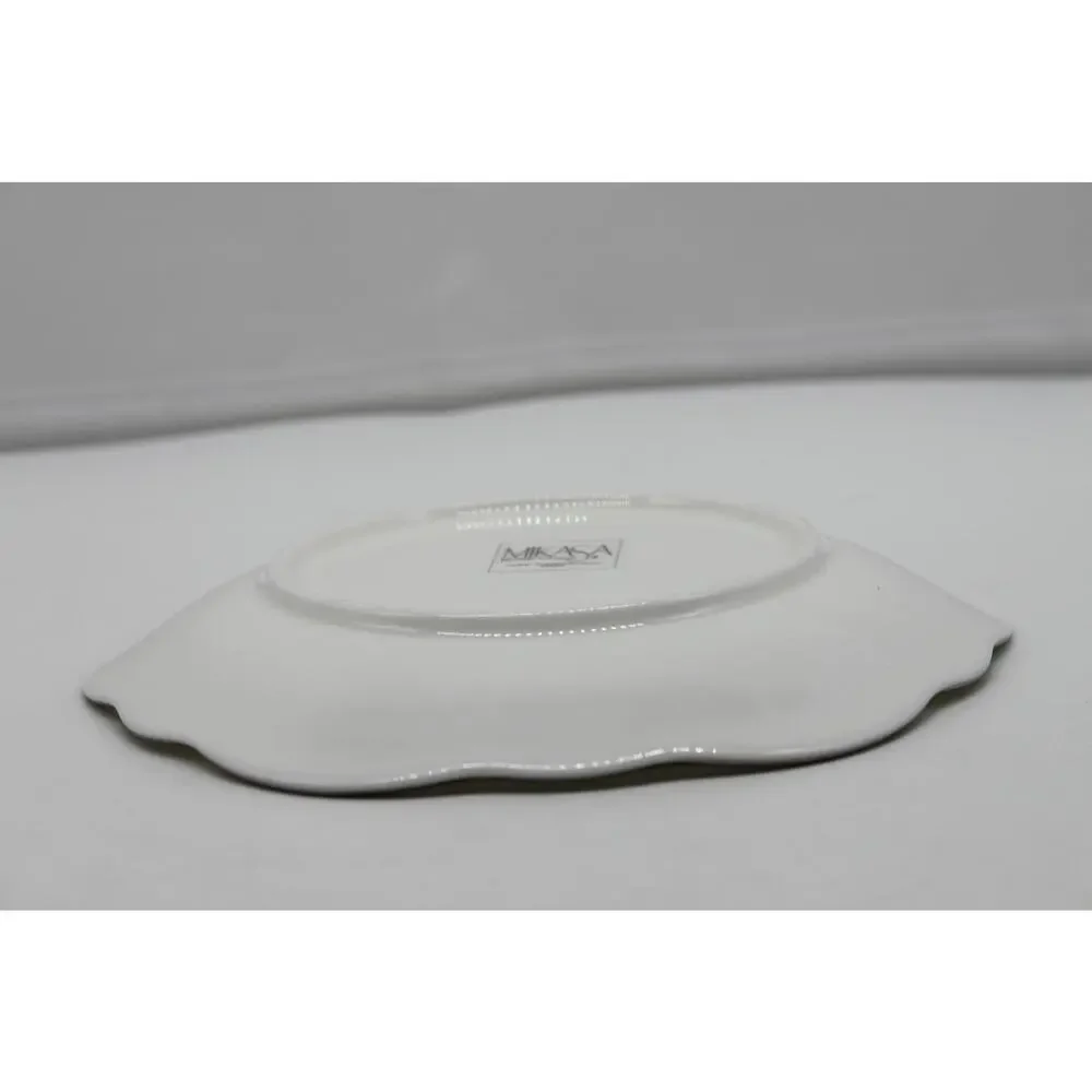 NWT Mikasa Bone Fine China Platinum‎ Halo Wellington Canape 5.5